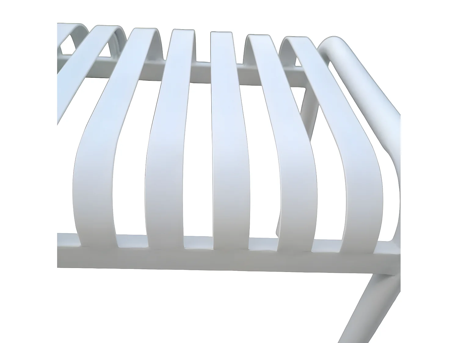 Banc en fer forgé blanc