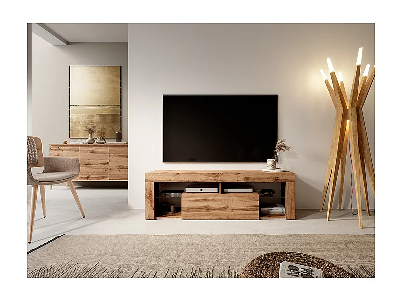 Mueble TV - para la sala de estar - 140 cm de ancho - roble lancaster - Bianko
