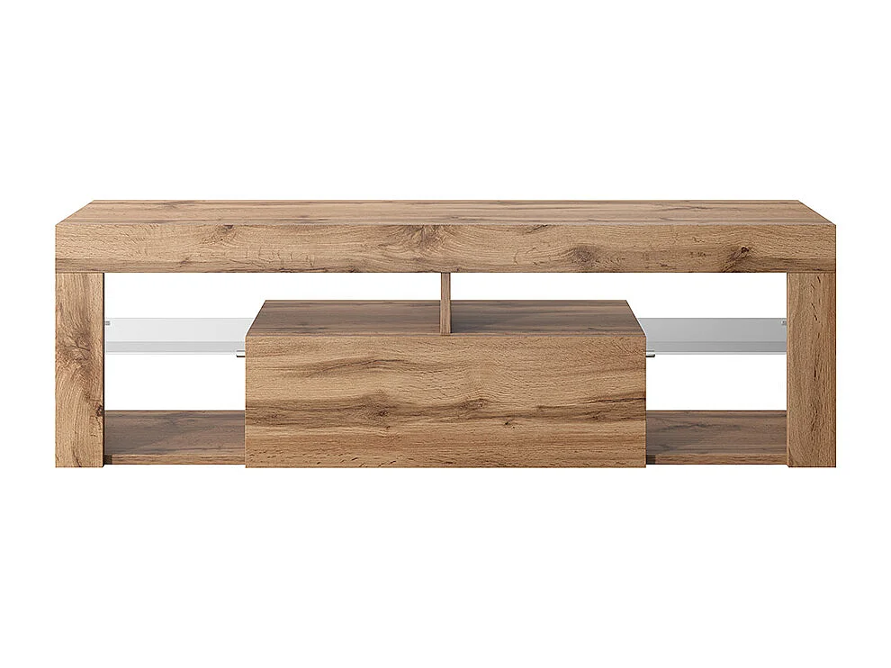 Meuble TV / Banc TV (chêne lancaster, 140 cm, sans LED) - BIANKO