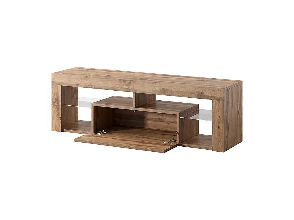 Meuble TV / Banc TV (chêne lancaster, 140 cm, sans LED) - BIANKO