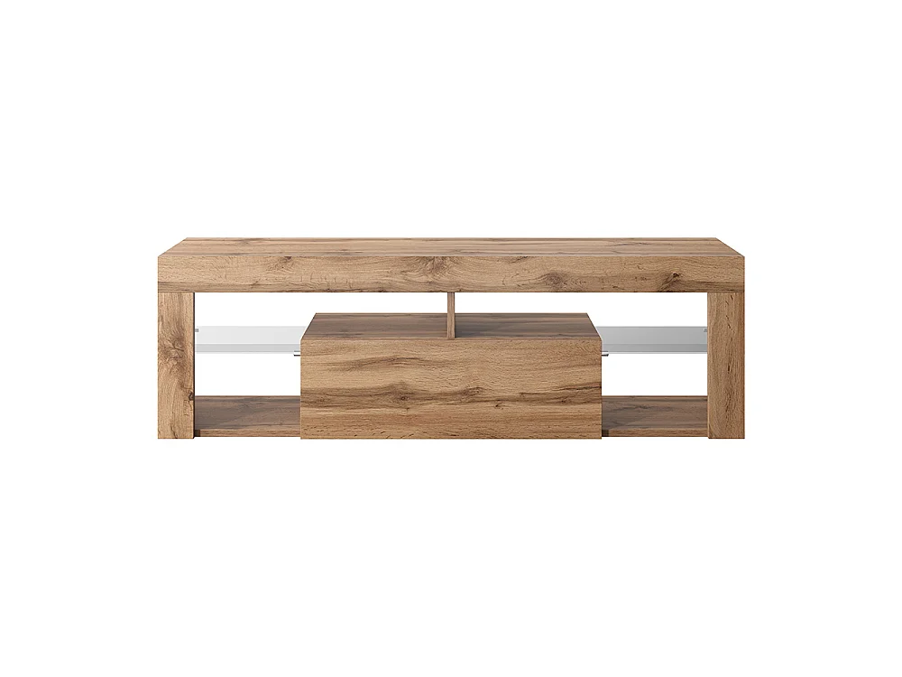 Meuble TV / Banc TV (chêne lancaster, 140 cm, sans LED) - BIANKO