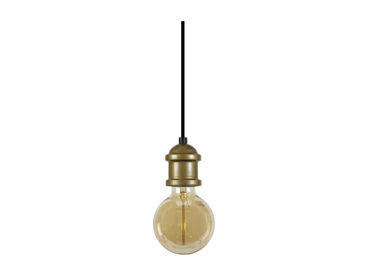 Suspensão TOSEL  FANG metal cúpula amarelo D18 x  H84  cm