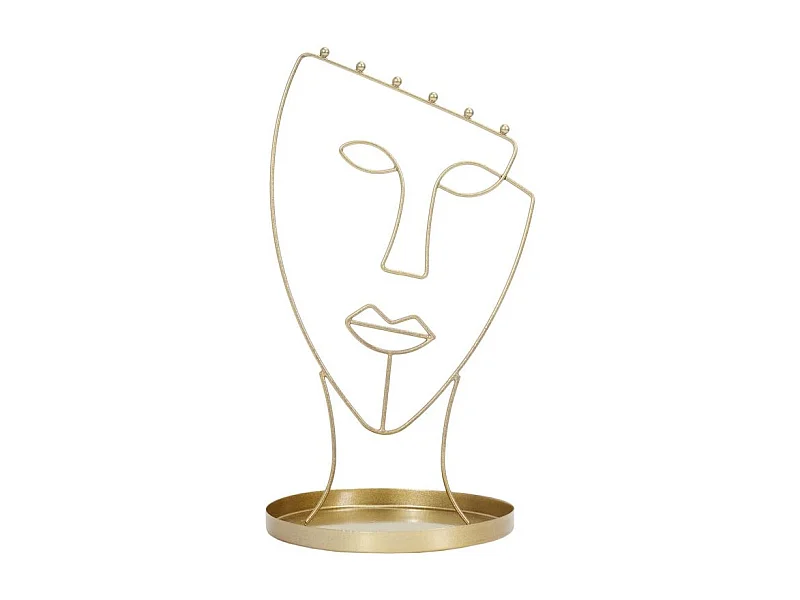 Porte-Bijoux Visage Design "Arty" 27cm Or
