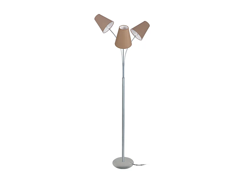 Lampadaire bras aluminium,taupe 165 cm.