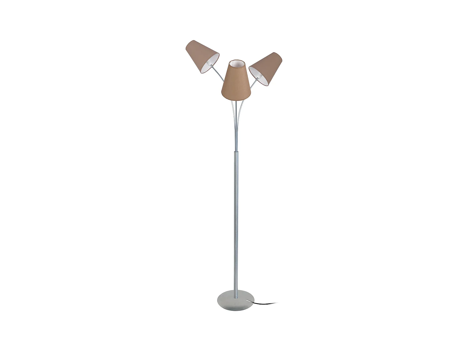 Lampadaire bras aluminium,taupe 165 cm.