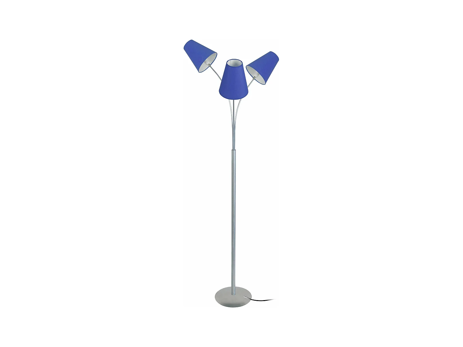 Lampadaire bras aluminium,bleu 165 cm.
