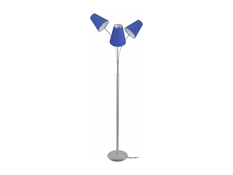 Lampadaire bras aluminium,bleu 165 cm.