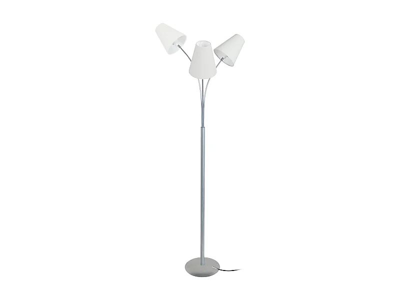 Lampadaire bras aluminium,blanc 165 cm.
