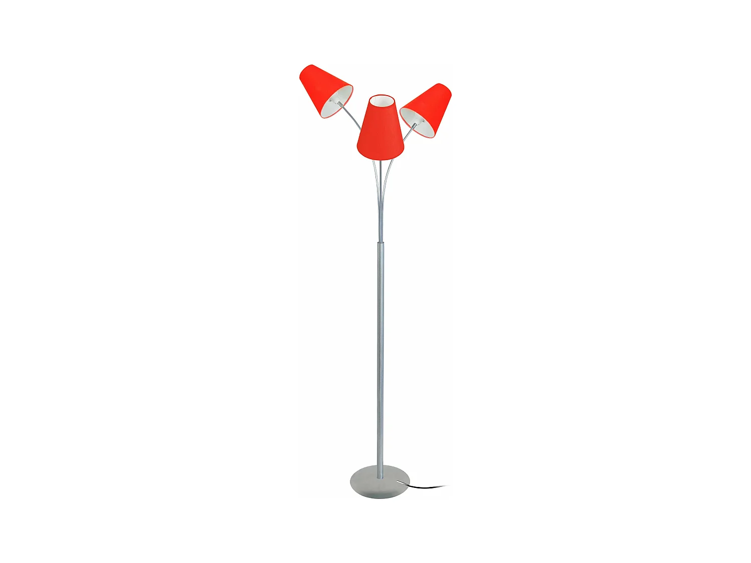 Lampadaire bras aluminium,rouge 165 cm.