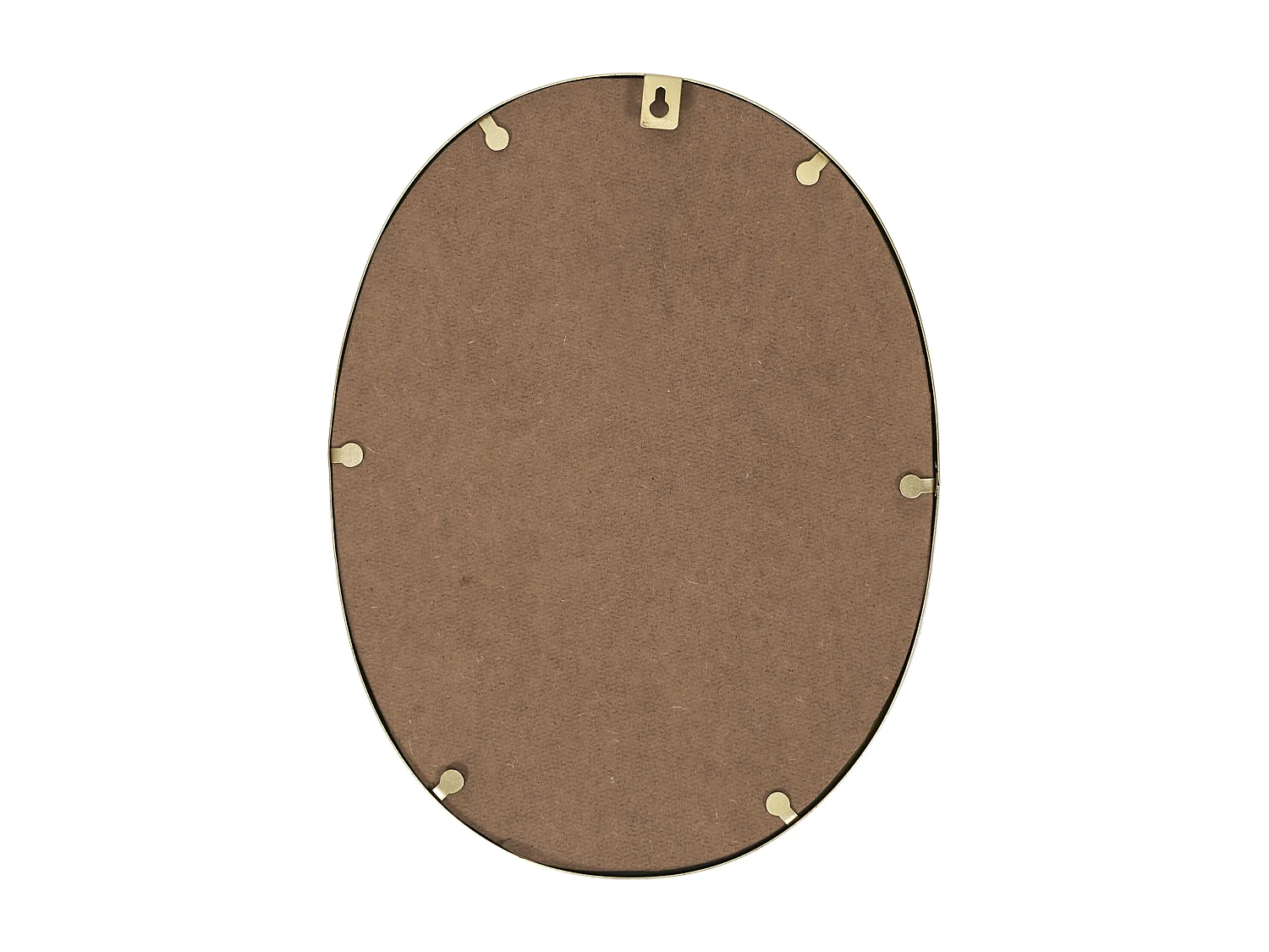 Miroir Mural Déco "Contour Ovale" 34cm Or