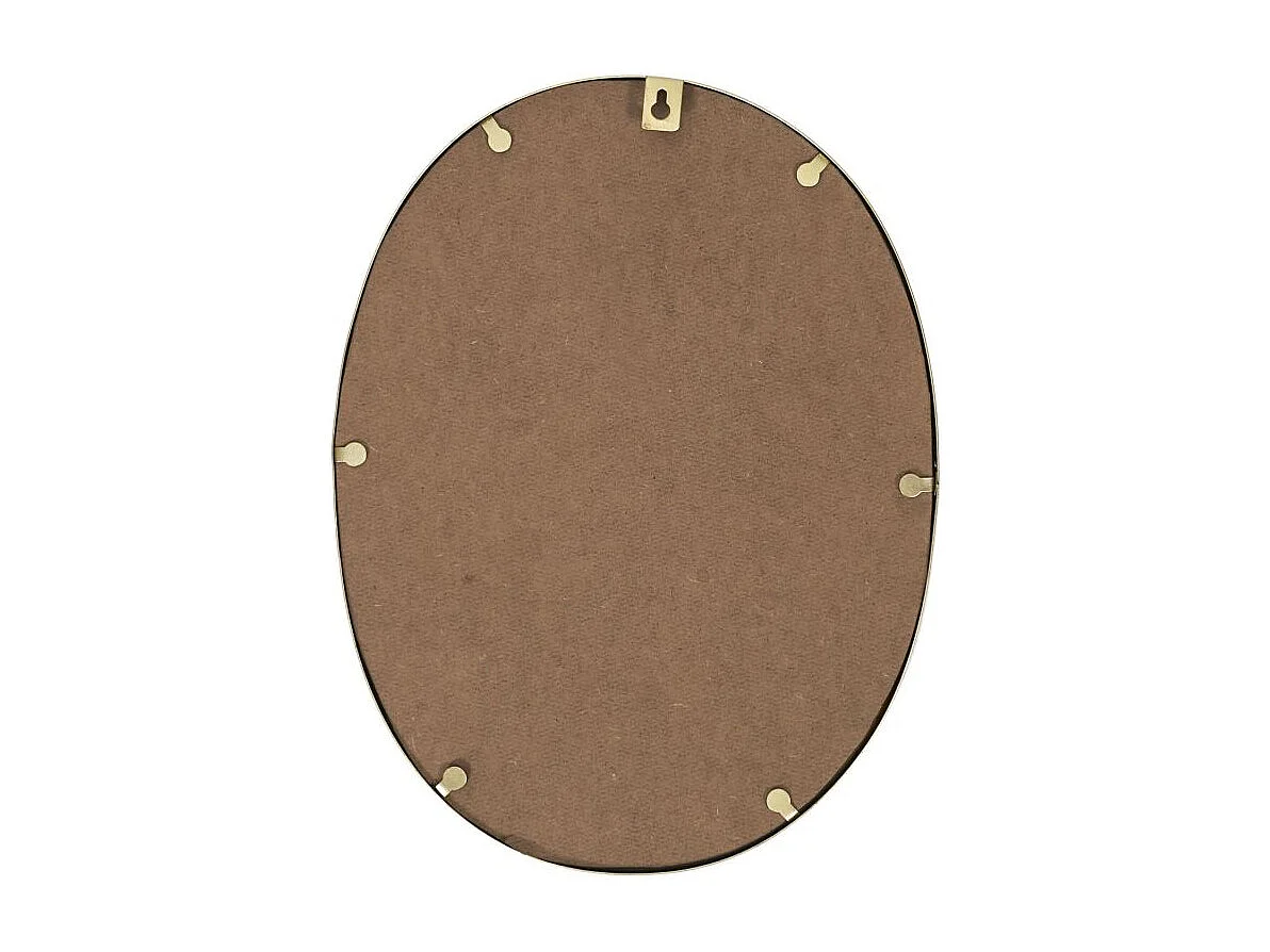 Miroir Mural Déco "Contour Ovale" 34cm Or