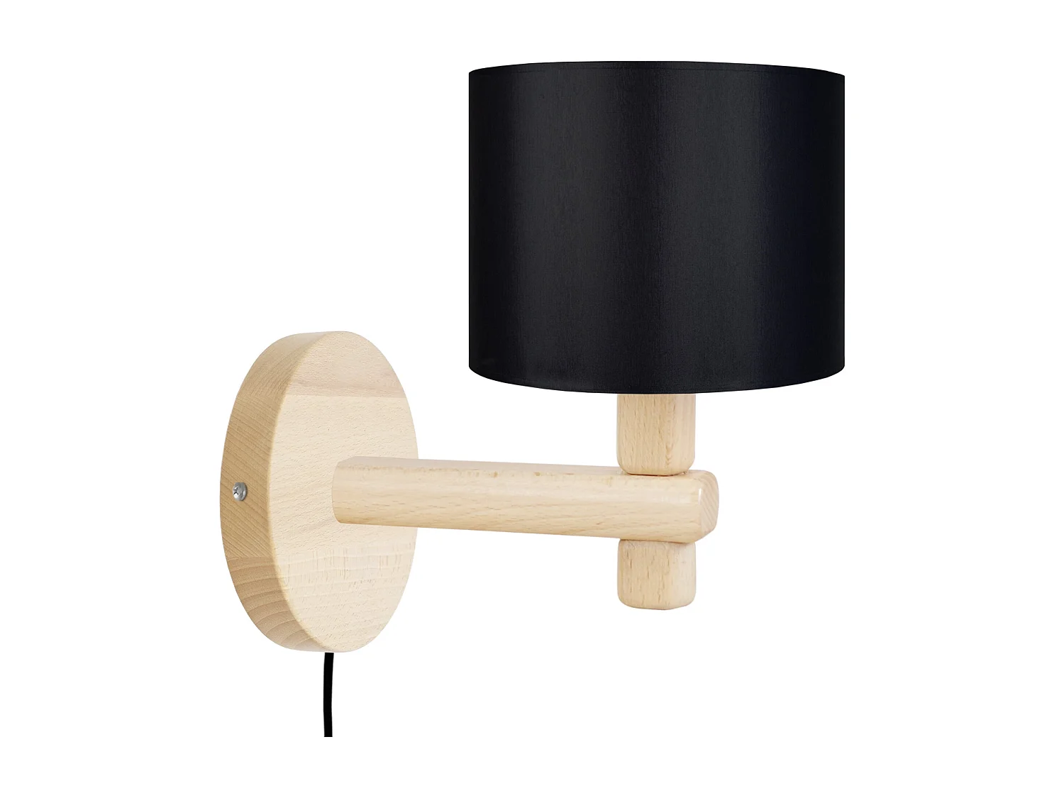 Aplique TOSEL TANDEM1B tecido braço preto D14 x  H22  cm