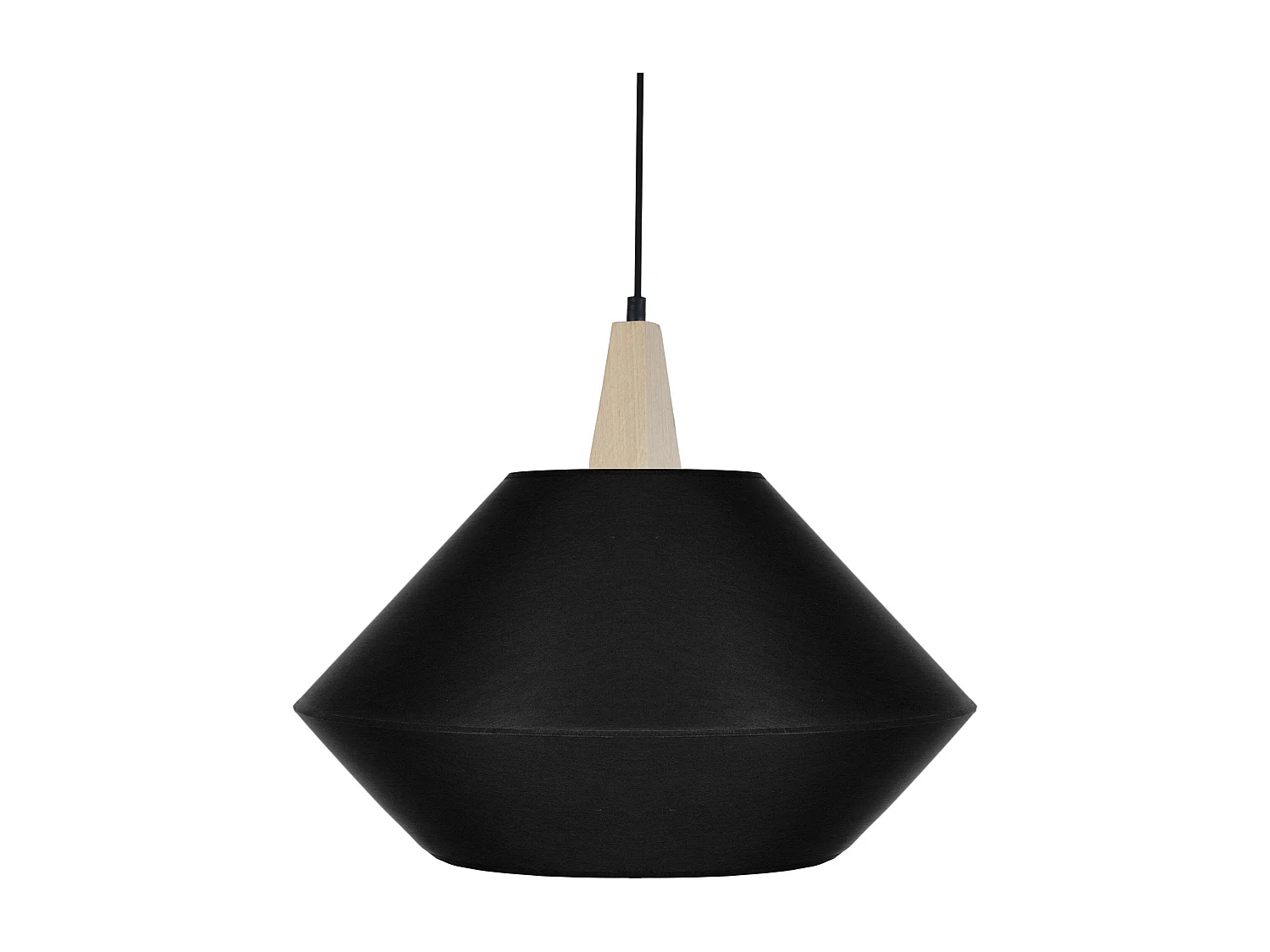 Suspensão TOSEL  BELFORT tecido cônico preto D40 x  H90  cm