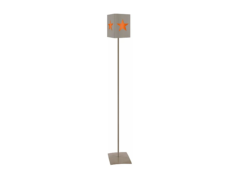 Lampadaire enfant métal taupe,orange 162cm.