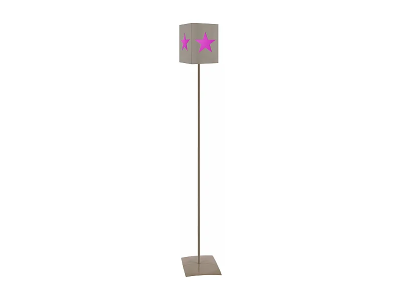 Lampadaire enfant métal taupe,rouge 162cm.