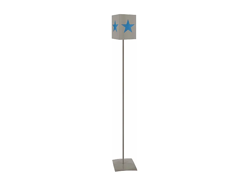 Lampadaire enfant métal taupe,bleu 162cm.