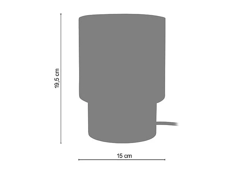 Pair de Lampes de chevet cylindre bois  naturel 19,5 cm.
