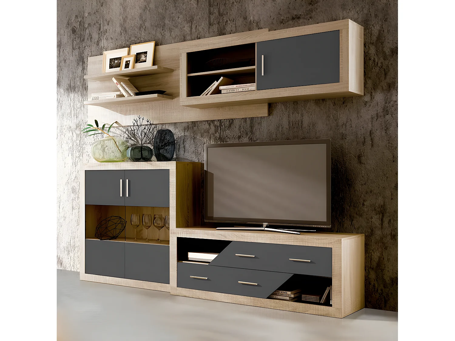 Salón Nuka V3 Cambria - Grafito