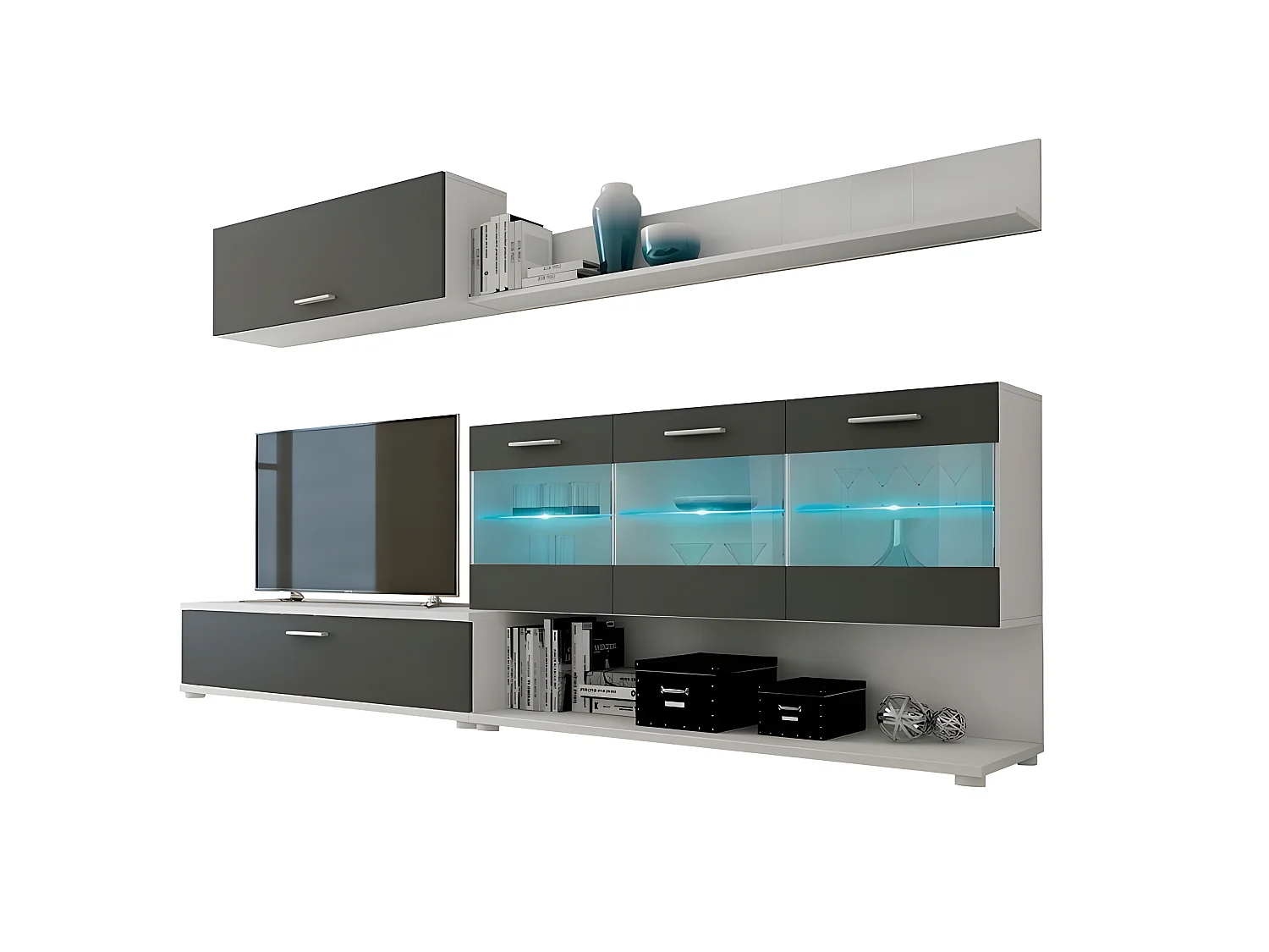 Salón Zafiro Blanco - Grafito