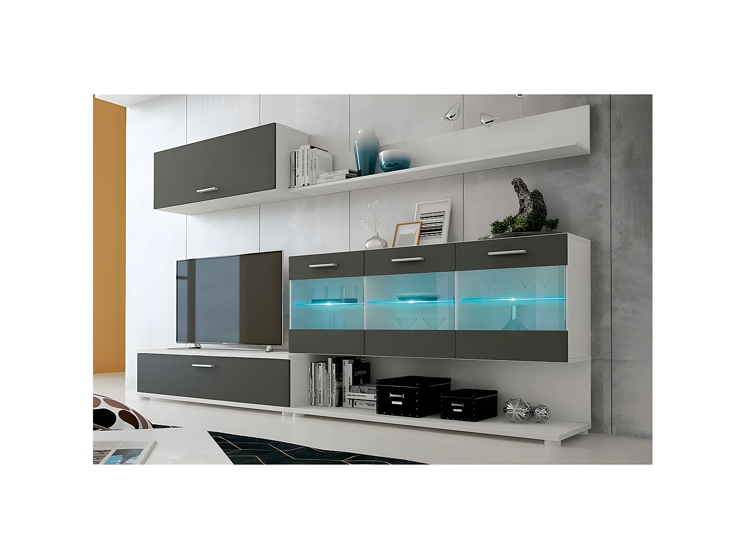 Salón Zafiro Blanco - Grafito