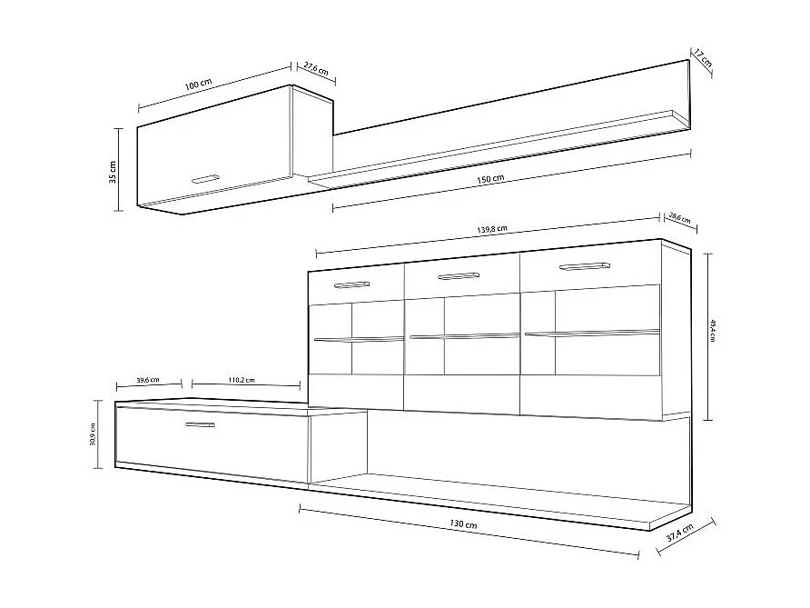 Salón Zafiro Andersen Pino - Gris