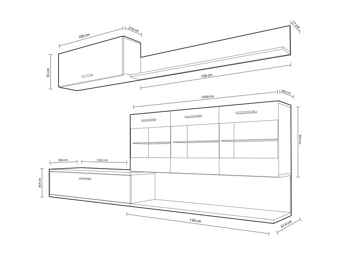 Salón Zafiro Andersen Pino - Gri