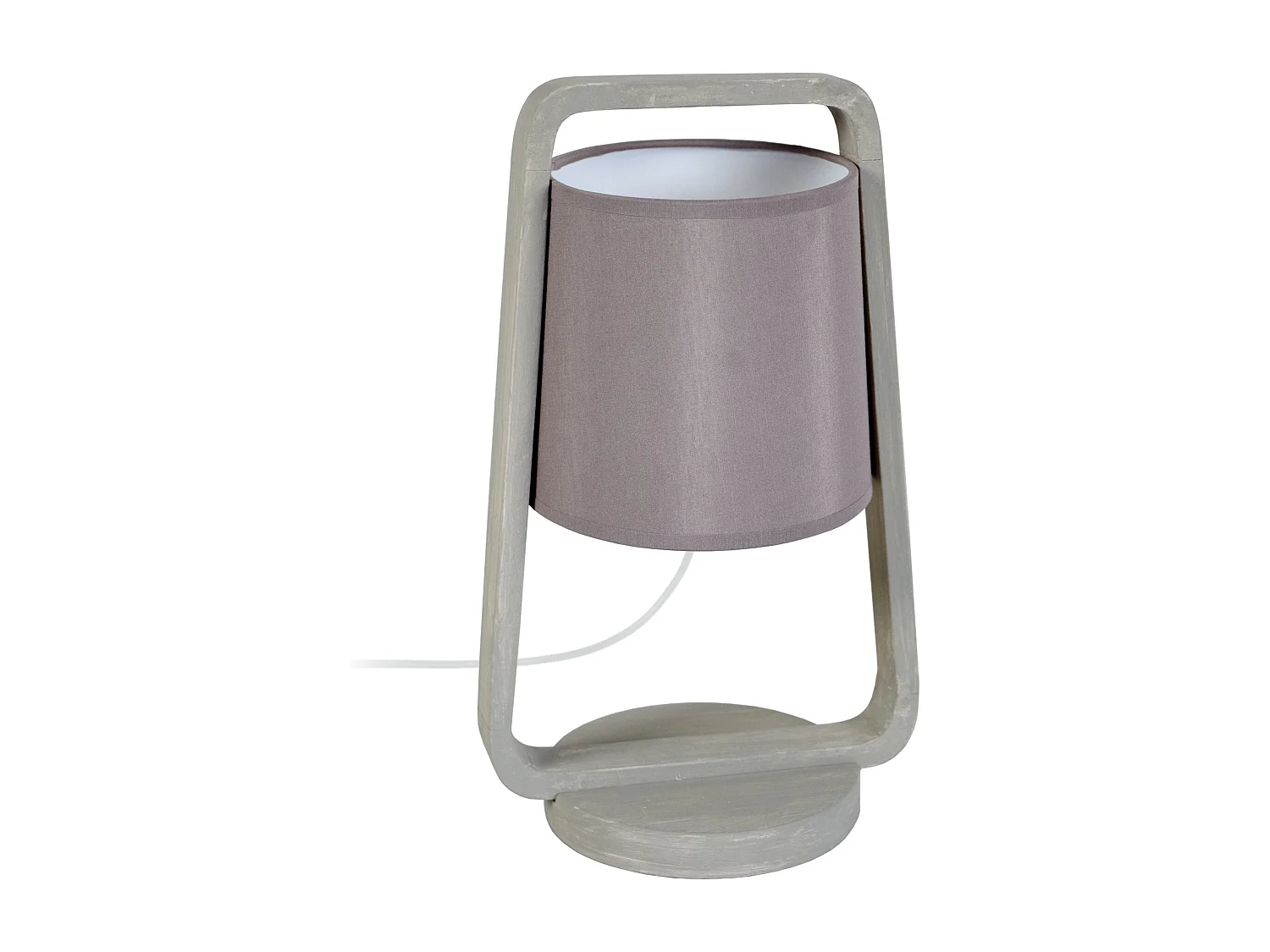 Candeeiro de mesa TOSEL HOD B tecido coluna branco D30 x  H54  cm