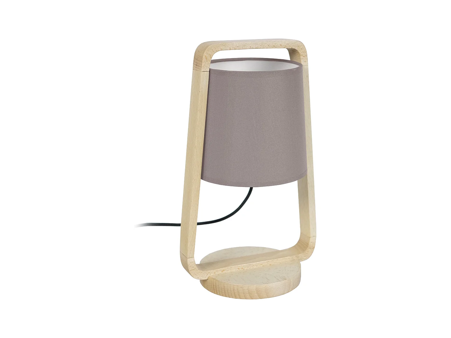 Lampe de Chevet TOSEL ,bois,naturel,H32,5xD19xP19 cm