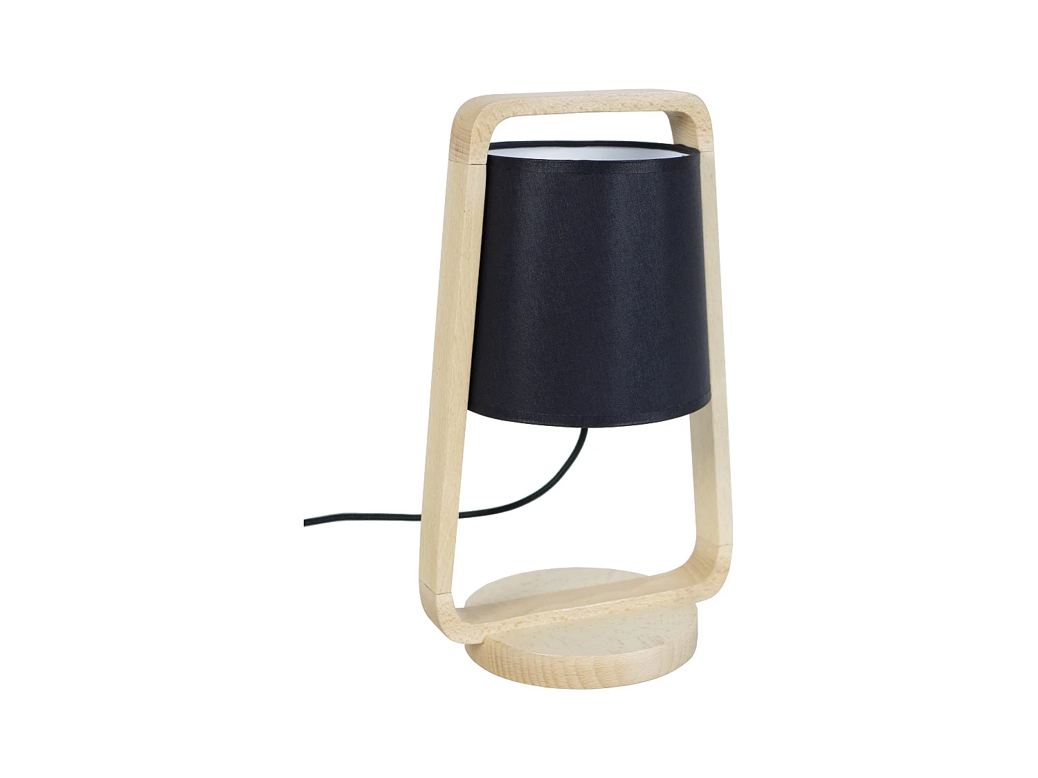 Lampe de Chevet TOSEL ,bois,naturel,H32,5xD19xP19cm