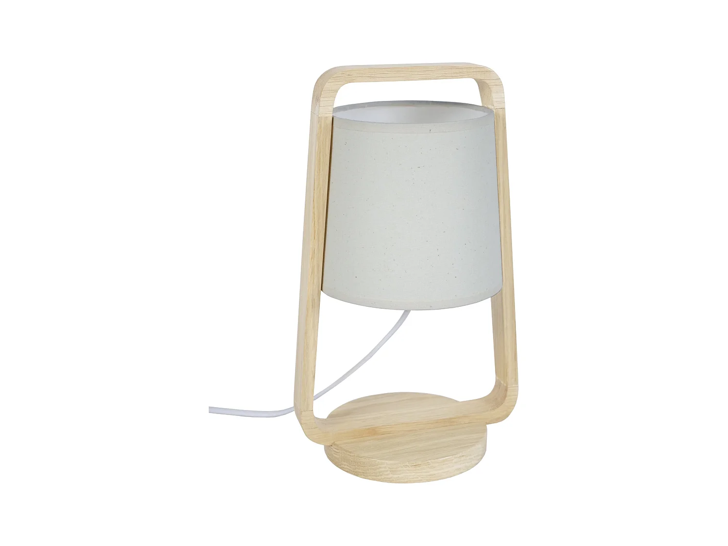 Lampe de Chevet TOSEL ,bois,naturel,H32,5xD19xP19 cm