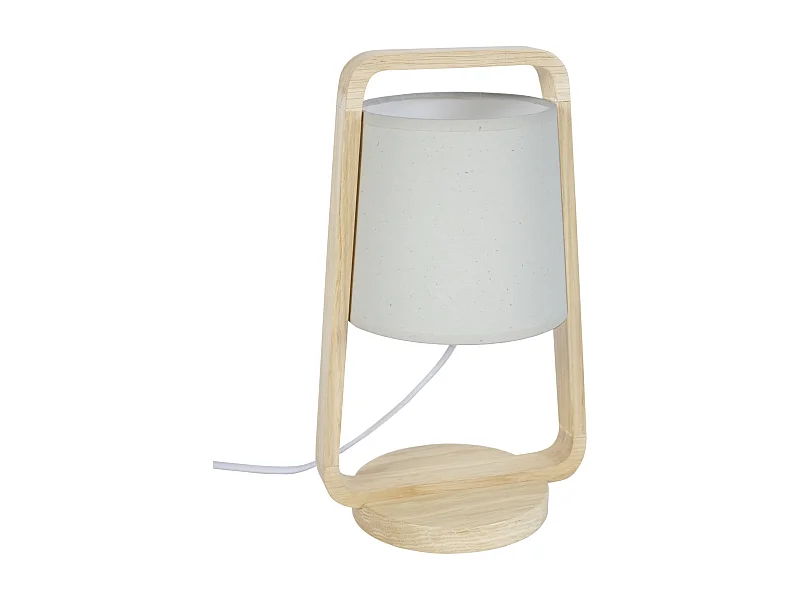 Abajur TOSEL MALMO tecido tripé preto D30 x  H55  cm