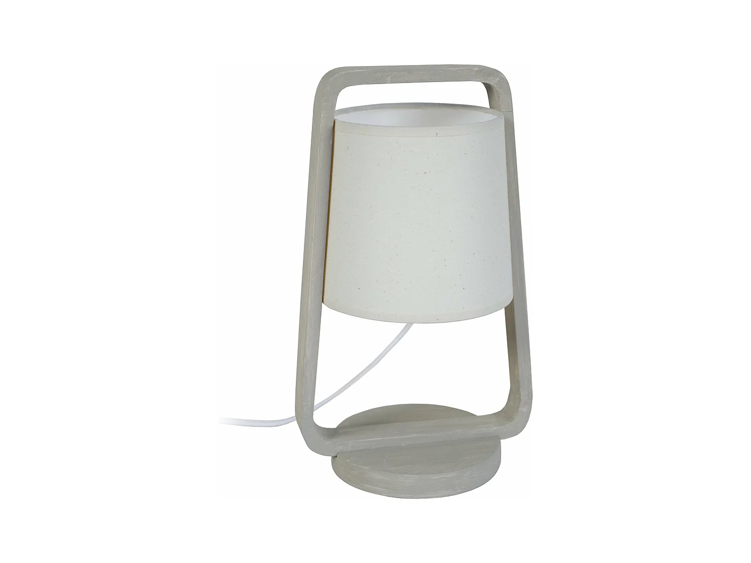 Lampe de chevet arqué bois  taupe 32,5 cm.