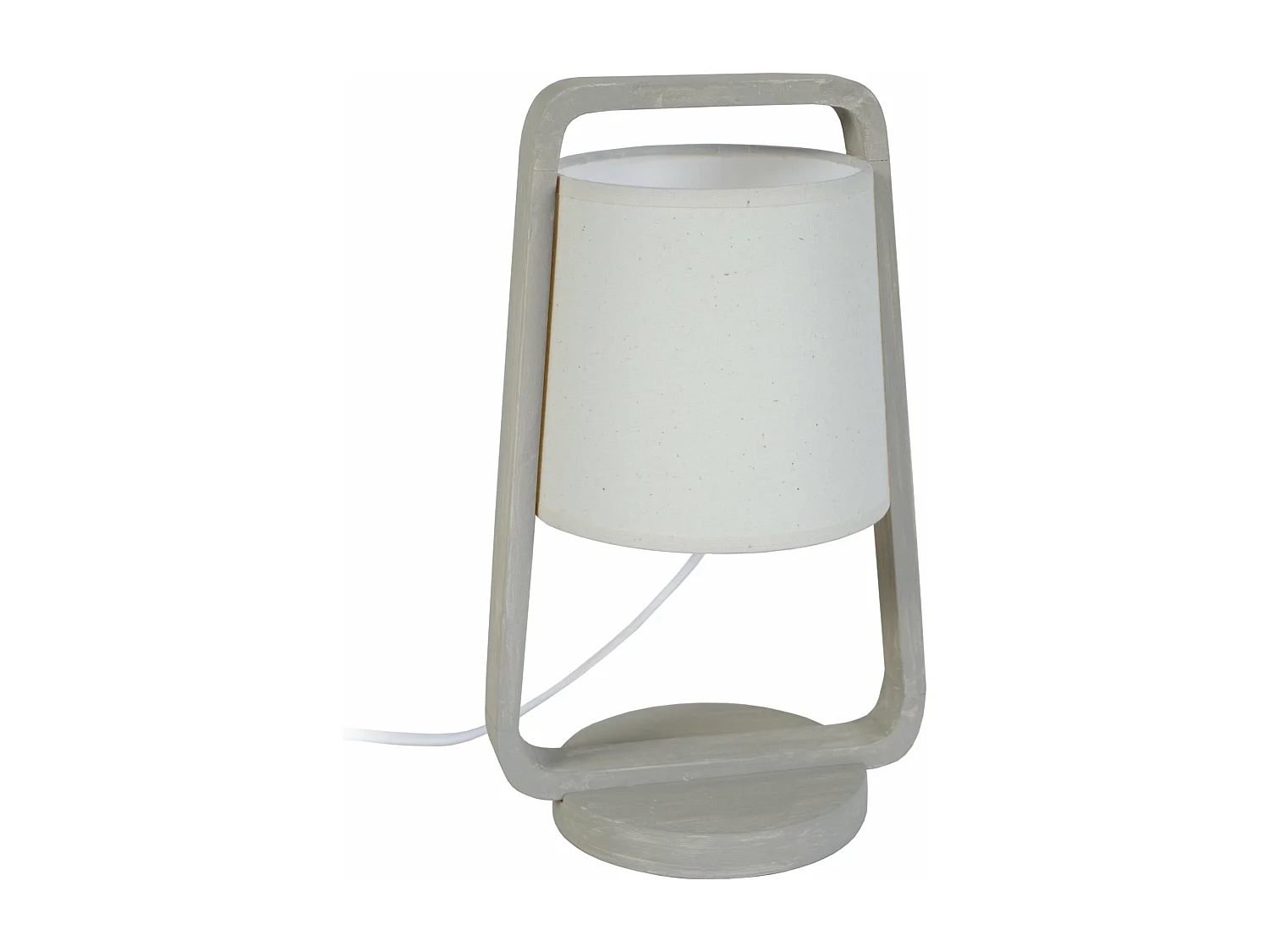 Lampe de chevet arqué bois  taupe 32,5 cm.