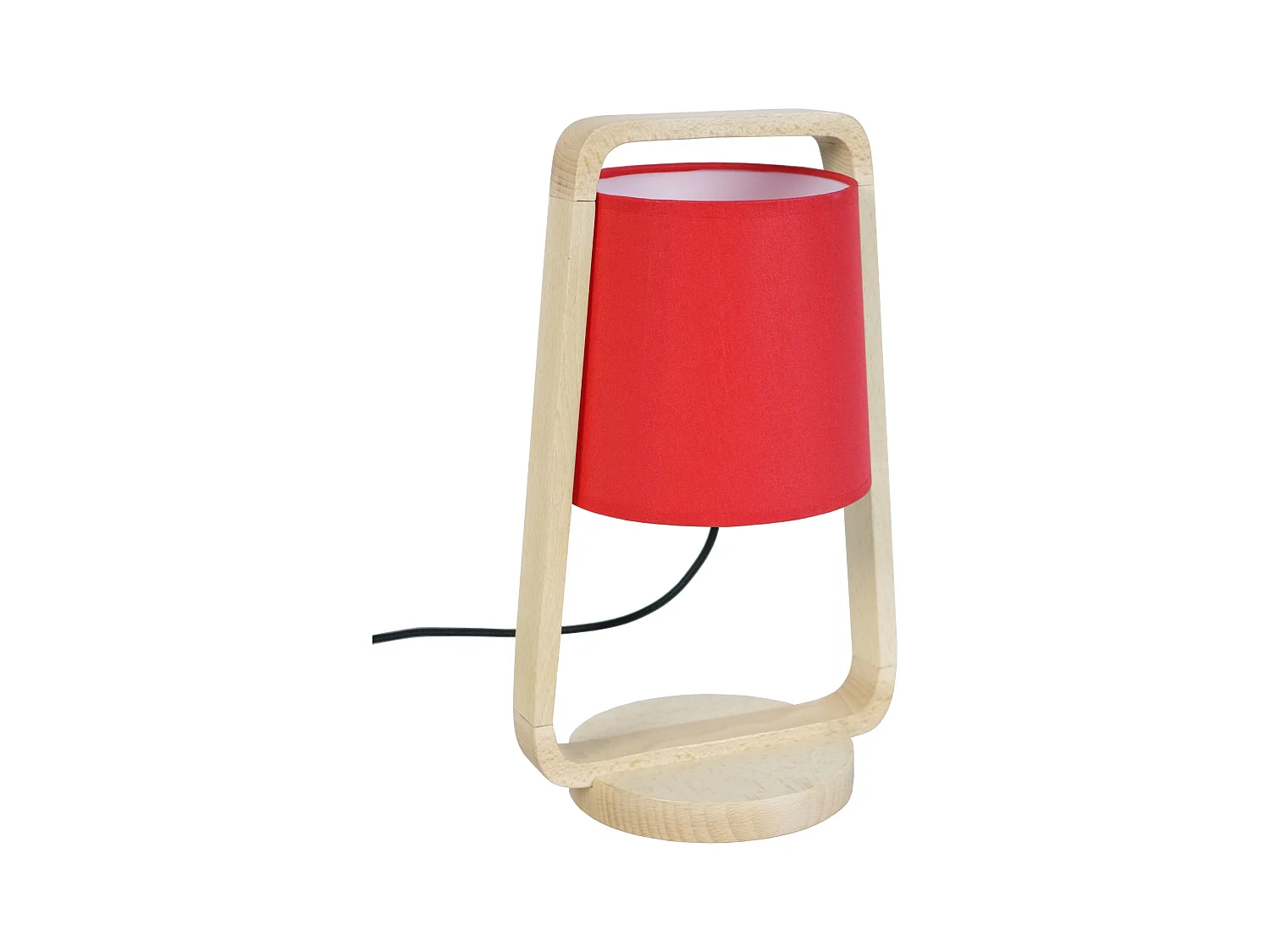 Lampe de Chevet TOSEL ,bois,naturel,H32,5xD19xP19cm