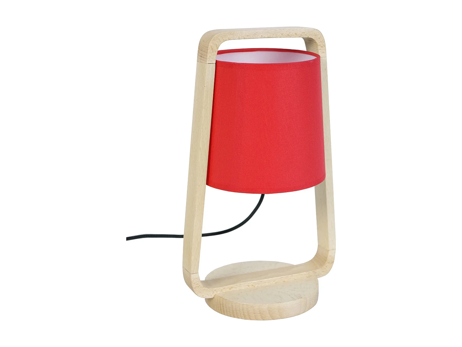 Lampe de Chevet TOSEL ,bois,naturel,H32,5xD19xP19cm
