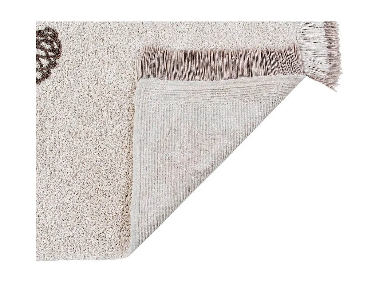 Tapis lavable en machine crème pour enfant Pine Forest Rectangulaire Enfant Fait main Tapi