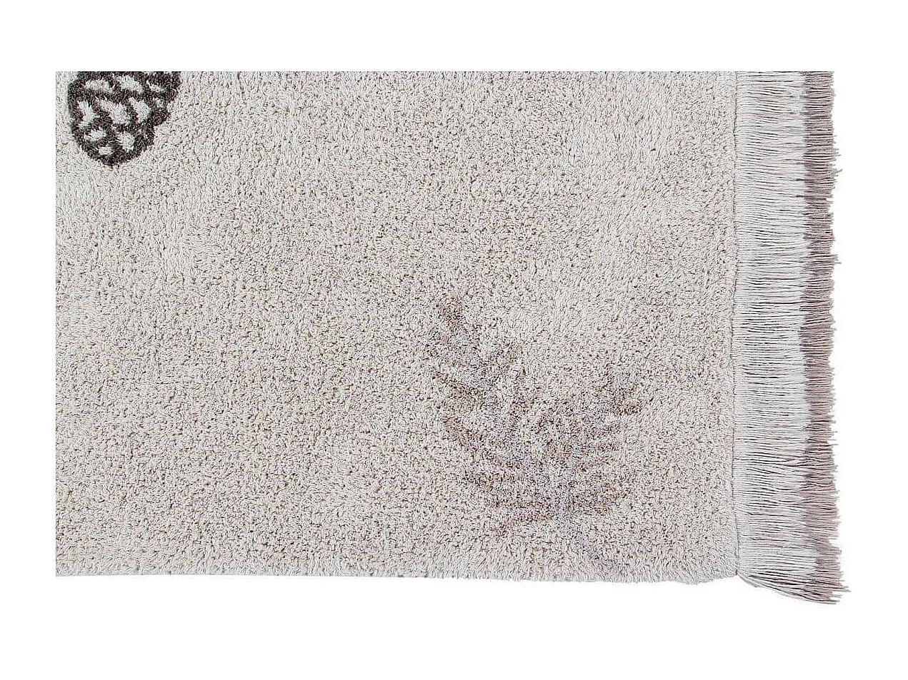 Alfombra de algodón Bosque de Pinos beige 140 x 200 cm