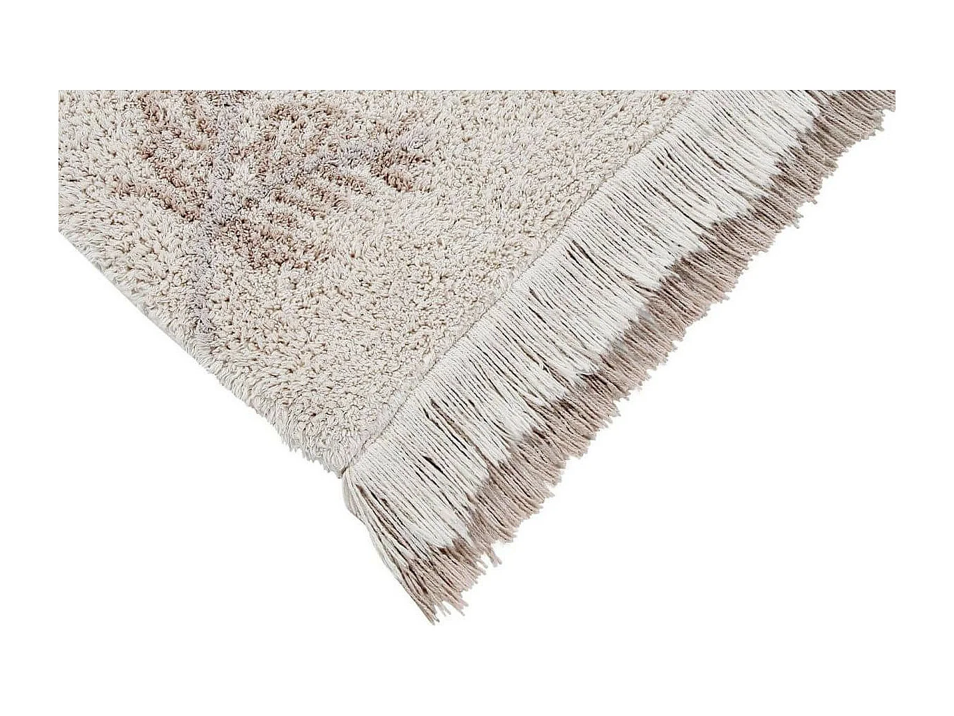 Alfombra de algodón Bosque de Pinos beige 140 x 200 cm