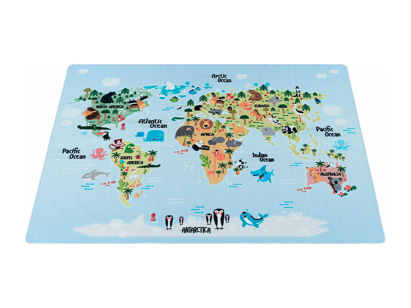 Tapis de jeu antidérapant pour fille et garçon World Rectangulaire Enfant Mécanique Antidé
