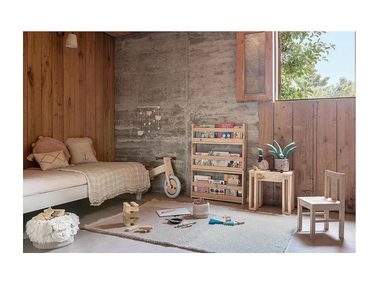 Tapis en laine pour enfant Kaia Rectangulaire Enfant Fait main Recommandé pour les enfants