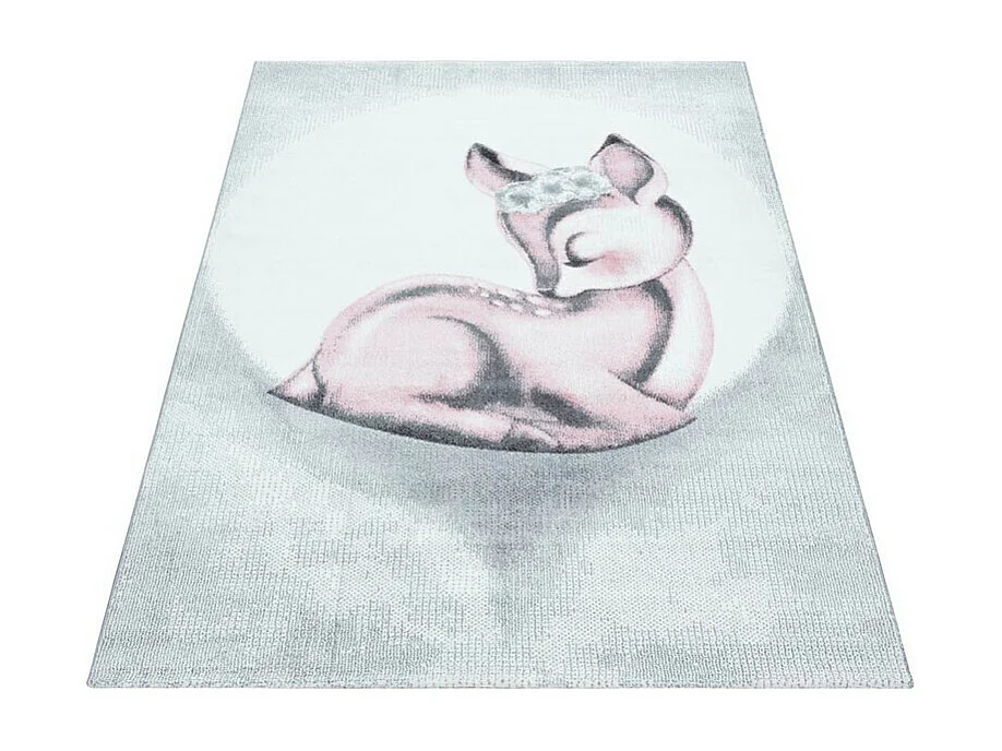 Tapis pour chambre d'enfant rose rectangle Bamba Rectangulaire Enfant Mécanique