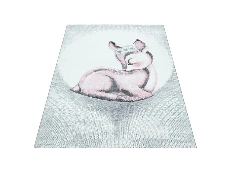 Tapis pour chambre d'enfant rose rectangle Bamba Rectangulaire Enfant Mécanique