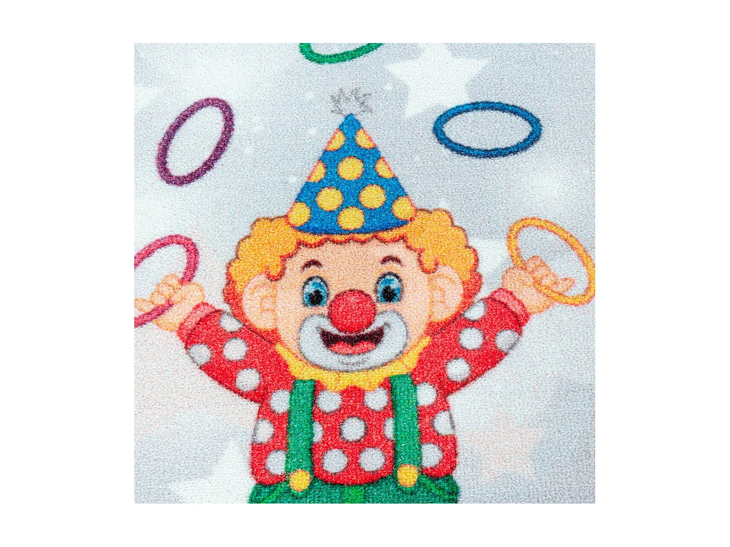 Tapis marelle pour fille et garçon Circus Rectangulaire Enfant Mécanique Antidérapant