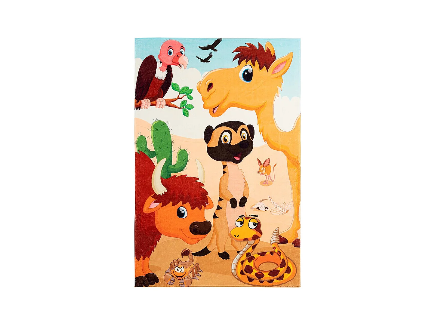 Tapis enfant rectangle polyester multicolore Siwa Rectangulaire Enfant Tufté main