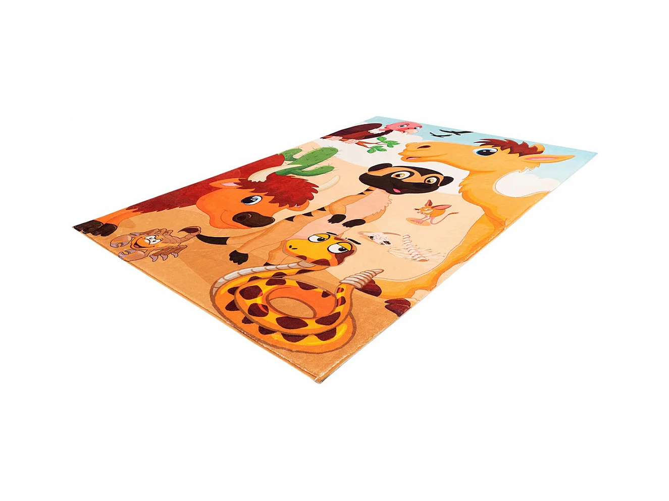 Tapis enfant rectangle polyester multicolore Siwa Rectangulaire Enfant Tufté main