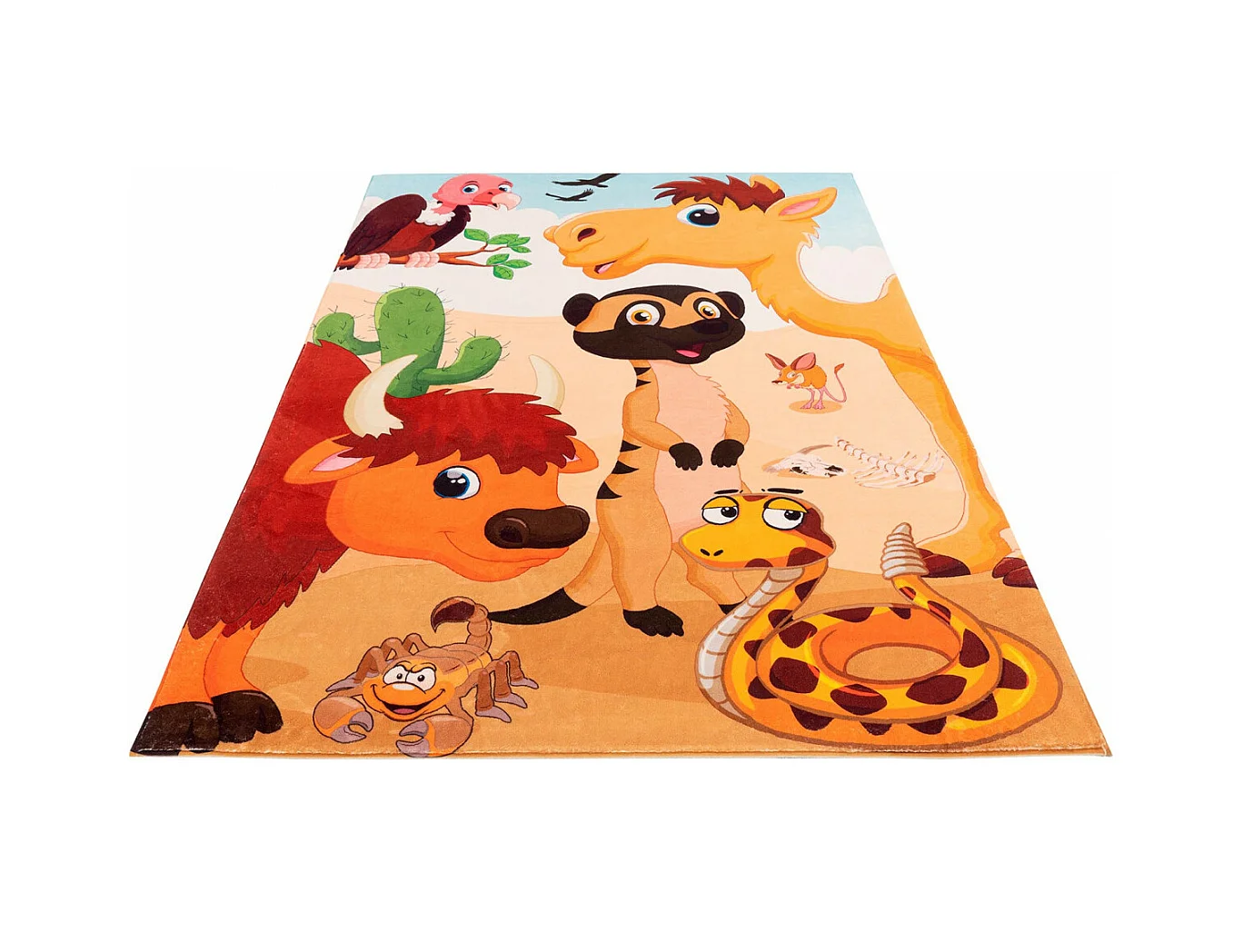 Tapis enfant rectangle polyester multicolore Siwa Rectangulaire Enfant Tufté main