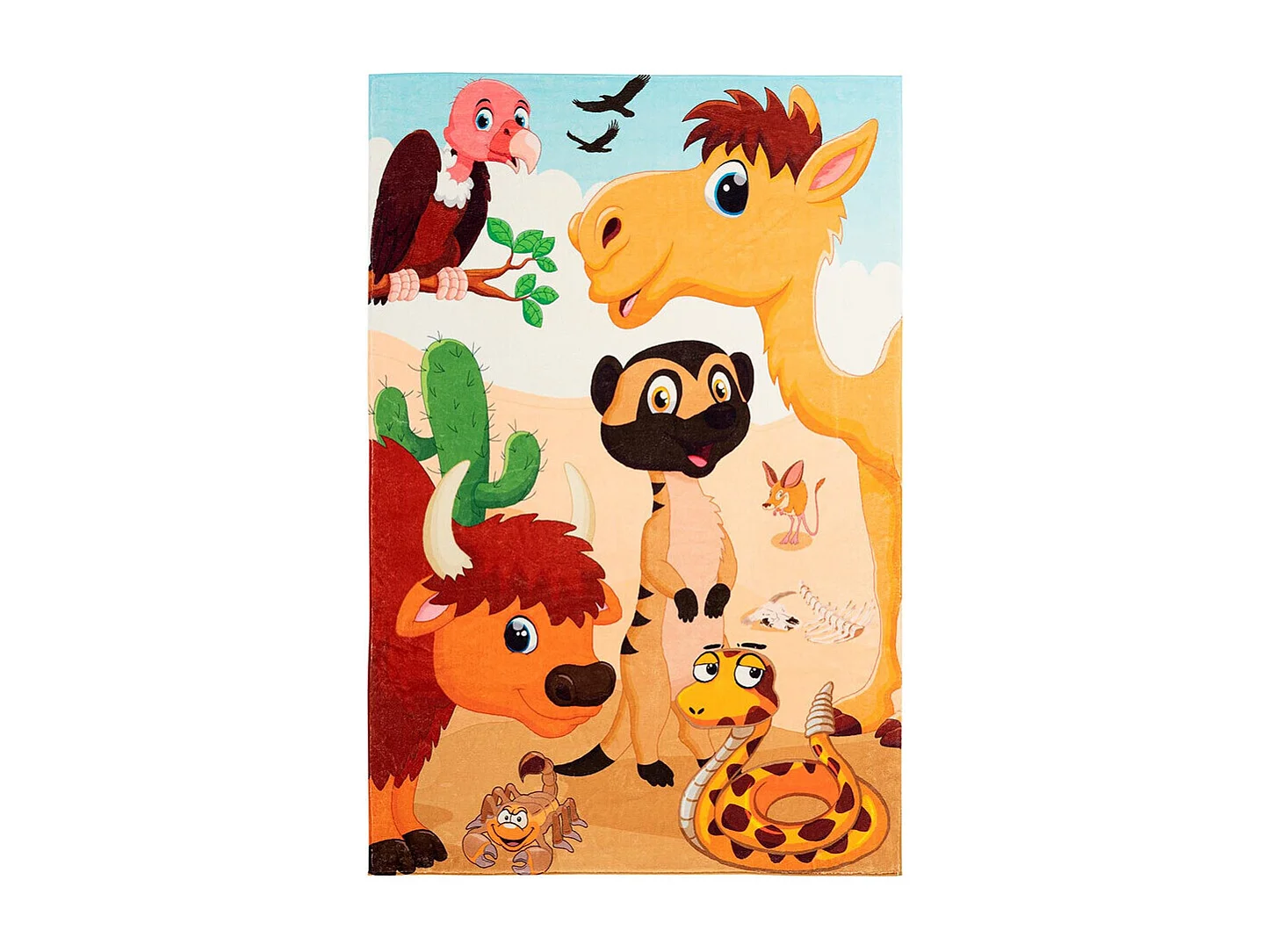 Tapis enfant rectangle polyester multicolore Siwa Rectangulaire Enfant Tufté main