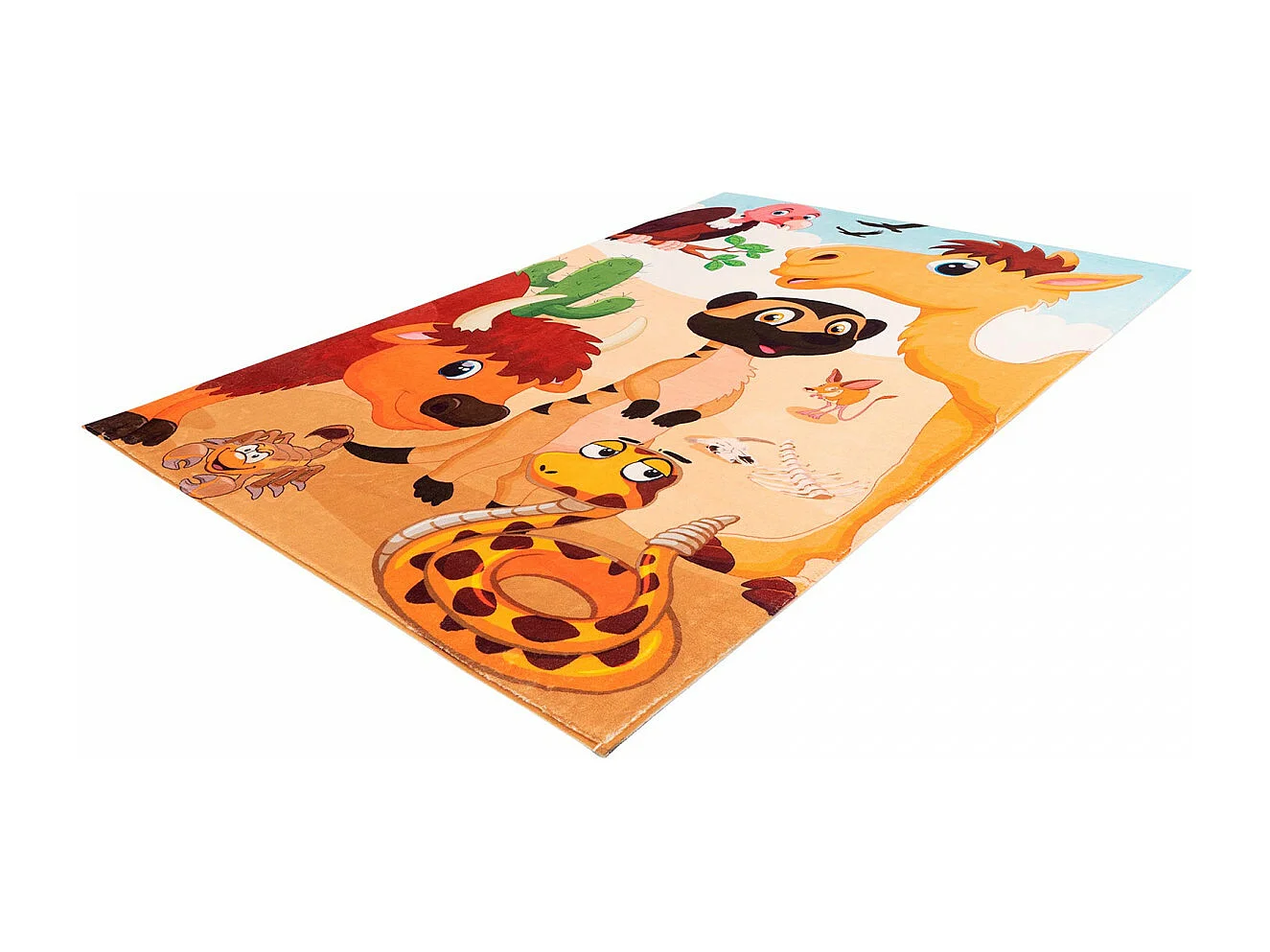 Tapis enfant rectangle polyester multicolore Siwa Rectangulaire Enfant Tufté main