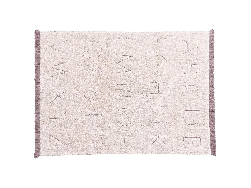 Tapis enfant recyclé lavable en machine ABC Lorena Canals Rectangulaire Enfant Fait main T