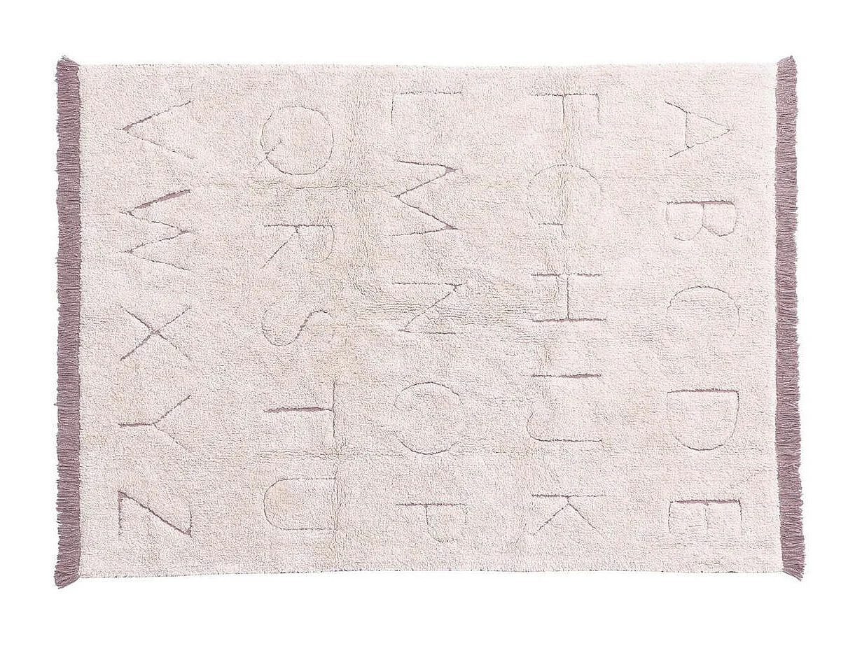 Tapis enfant recyclé lavable en machine ABC Lorena Canals Rectangulaire Enfant Fait main T